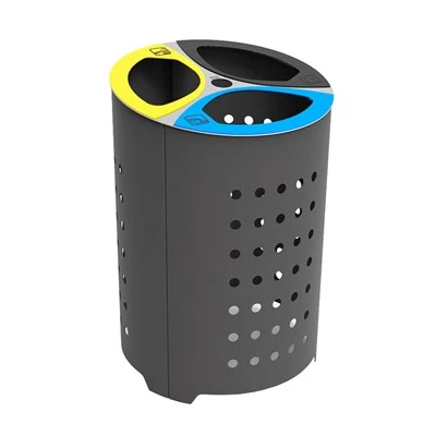 Poubelle ronde de classification moderne